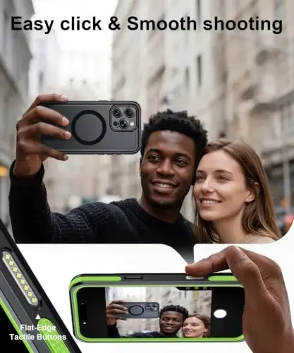 Temdan Designed for iPhone 16 Pro Case Waterproof, Green | Built-in Screen & Camera Protector, Compatible with MagSafe, IP68 Waterproof, Shockproof, Dustproof, Full Body Protective - 6