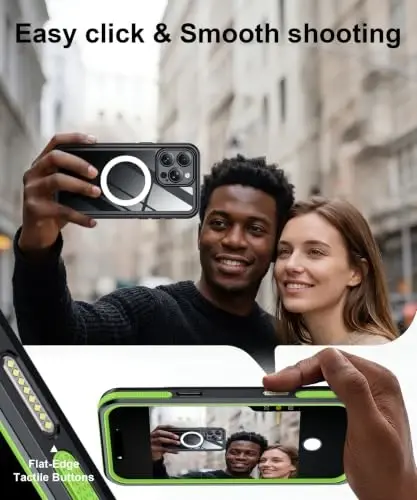Temdan Designed for iPhone 16 Pro Case Waterproof, Green/Clear | Built-in Screen & Camera Protector, Compatible with MagSafe, IP68 Waterproof, Shockproof, Dustproof, Full Body Protective - 6