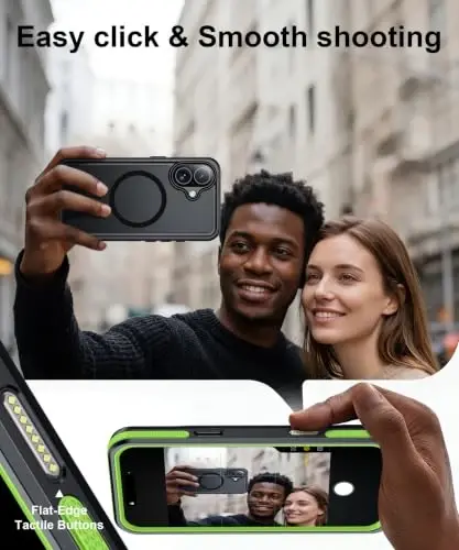 Temdan Designed for iPhone 17 Case Waterproof, Green | Built-in Screen & Camera Protector, Compatible with MagSafe, IP68 Waterproof, Shockproof, Dustproof, Full Body Protective - 6
