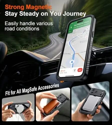 Temdan Designed for iPhone 18 Pro Case Waterproof-Black/Clear | IP68 Waterproof, Built-in Screen Protector, Dust-proof, 12FT Military-Grade Drop Protection, Rugged Full Body Protective - 6
