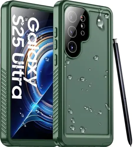 Temdan Designed for Samsung Galaxy S25 Ultra Case Waterproof, Built-in Lens & Screen Protector Military Grade Shockproof Dropproof IP68 Underwater Full Body Phone Case for Galaxy S25 Ultra 6.9