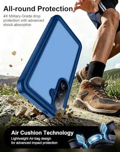 Temdan Designed for Samsung Galaxy S26 Case Waterproof, Blue | Built-in Screen & Camera Protector, IP68 Waterproof, Shockproof, Dustproof, Full Body Protective - 3