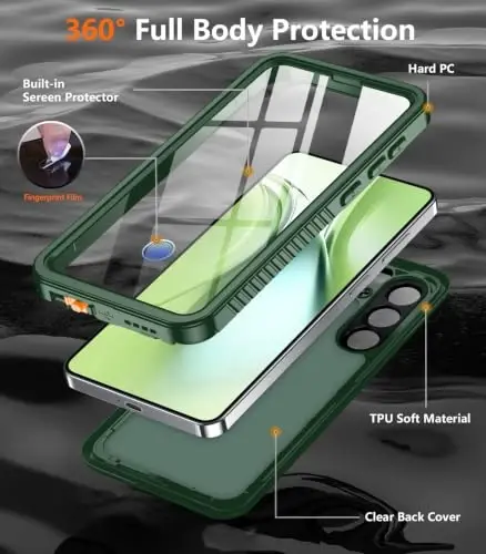 Temdan Designed for Samsung Galaxy S26 Case Waterproof, Built-in Lens & Screen Protector Military Shockproof Dropproof IP68 Underwater Full Body Phone Case for Galaxy S26 5G 6.3