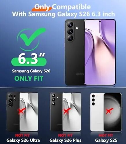 Temdan Designed for Samsung Galaxy S26 Case Waterproof, Built-in Lens & Screen Protector Military Shockproof Dropproof IP68 Underwater Full Body Phone Case for Galaxy S26 5G 6.3