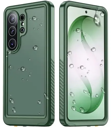 Temdan Designed for Samsung Galaxy S26 Case Waterproof, Green | Built-in Screen & Camera Protector, IP68 Waterproof, Shockproof, Dustproof, Full Body Protective - 1