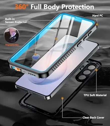 Temdan Designed for Samsung Galaxy S26 Plus Case Waterproof, Built-in Lens & Screen Protector Military Shockproof Dropproof IP68 Underwater Full Body Phone Case for Galaxy S26 Plus 5G 6.7