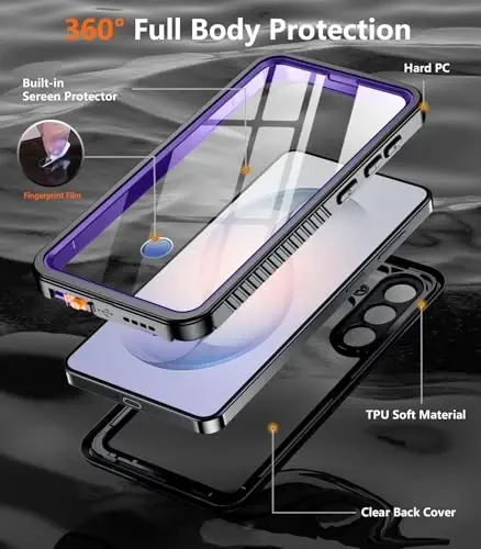 Temdan Designed for Samsung Galaxy S26 Plus Case Waterproof, Built-in Lens & Screen Protector Military Shockproof Dropproof IP68 Underwater Full Body Phone Case for Galaxy S26 Plus 5G 6.7