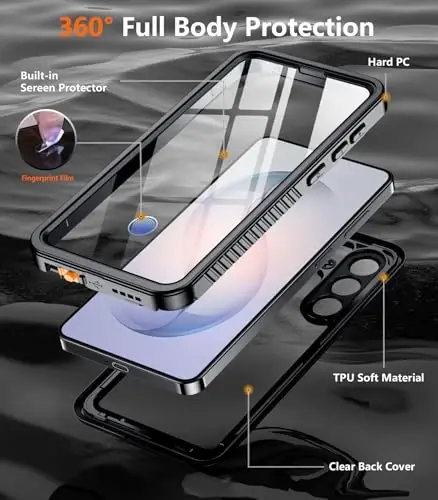 Temdan Designed for Samsung Galaxy S26 Plus Case Waterproof, Built-in Lens & Screen Protector Military Shockproof Dropproof IP68 Underwater Full Body Phone Case for Samsung Galaxy S26 Plus 6.7