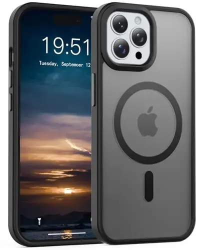 Temdan for iPhone 14 Pro Max Case, Compatible with Magsafe, Anti-Yellowing, Military-Grade Protection, Shockproof Slim Magnetic Phone Case Cover, Transparent 