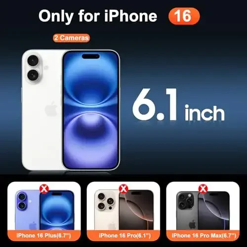 Temdan for iPhone 16 Case Clear, [Compatible with Magsafe][Anti-Yellowing][Military-Grade Protection] Shockproof Slim Magnetic Phone Case for iPhone 16, Transparent - Temdan (1)