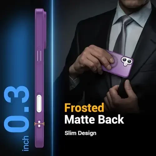 Temdan for iPhone 16 Plus Case, Compatible with Magsafe, Anti-Yellowing, Military-Grade Protection, Shockproof Slim Magnetic Phone Case Cover, Dark Purple - 5