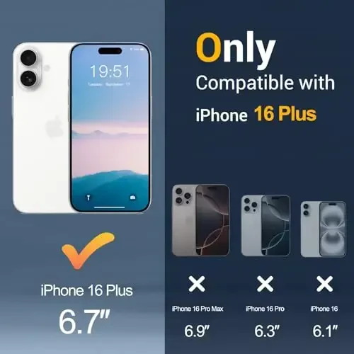 Temdan for iPhone 16 Plus Case, Magsafe bilan mos, sarg'ayishga qarshi, harbiy darajadagi himoya, zarbga chidamli ingichka magnit telefon qutisi qopqog'i, Sierra Blue - 2