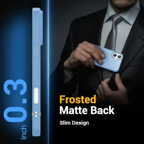 Temdan for iPhone 16 Plus Case, Magsafe bilan mos, sarg'ayishga qarshi, harbiy darajadagi himoya, zarbga chidamli ingichka magnit telefon qutisi qopqog'i, Sierra Blue - 5