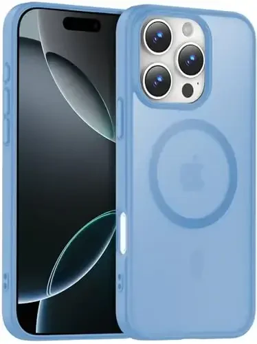 Temdan for iPhone 16 Pro Case, Compatible with Magsafe, Anti-Yellowing, Military-Grade Protection, Shockproof Slim Magnetic Phone Case Cover, Sierra Blue - TEMDAN