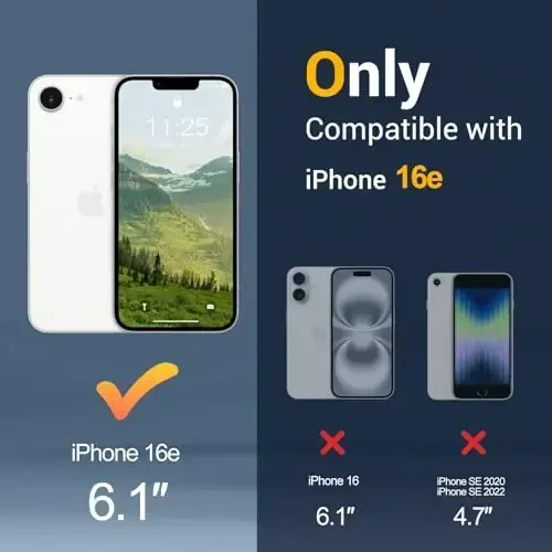 Temdan for iPhone 16e Case, Magsafe bilan mos, sarg'ayishga qarshi, harbiy darajadagi himoya, zarbaga chidamli ingichka magnit telefon g'ilofi qopqog'i, o'rmon yashili - 2