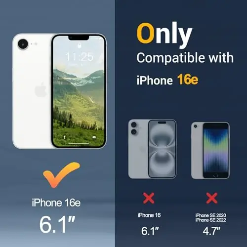 Temdan for iPhone 16e Case, Magsafe bilan mos, sarg'ayishga qarshi, harbiy darajadagi himoya, zarbaga chidamli ingichka magnit telefon g'ilofi qopqog'i, o'rmon yashili - 2