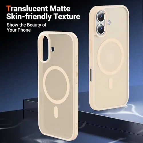 Temdan for iPhone 17 Case with Screen Protector, Compatible with Magsafe, Anti-Yellowing, Military-Grade Protection, Shockproof Slim Magnetic Phone Case Cover, Titanium Gray - 6