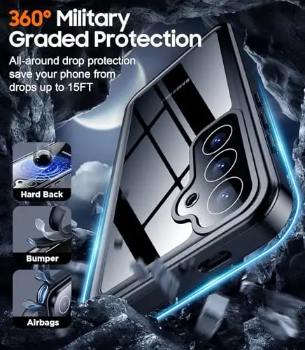 Temdan for Samsung Galaxy S24 FE Case Waterproof, [Military-Grade Drop Protection] [IP68 Underwater] Full Body Heavy Duty Rugged Shock-Proof Case for S24 FE 6.7''-Green - 3