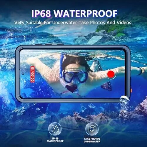 Temdan for Samsung Galaxy S25 Edge Case Waterproof Built-in Lens & Screen Protector Military Grade Shockproof Dropproof IP68 Underwater Full Body Phone Case for Galaxy S25 Edge 6.7