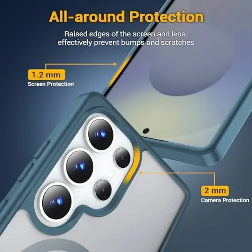 Temdan for Samsung Galaxy S25 Ultra Case,Slim Silky-Soft Touch Translucent Matte Sleeve Case, Blue - 5