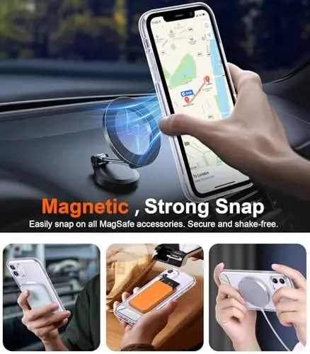 Temdan Magnetic Compatible with iPhone 11 Case, [Built-in Invisible Kickstand][Compatible with MagSafe] [Military Grade Shockproof] Slim Thin Phone Case for iPhone 11 6.1