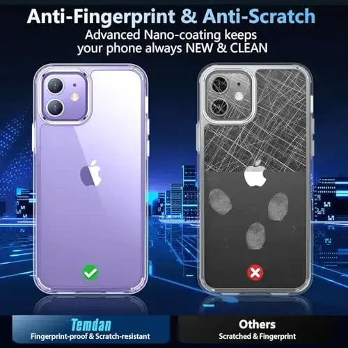 Temdan Case Designed for iPhone 12 Case/Designed for iPhone 12 Pro Case -Clear - 6