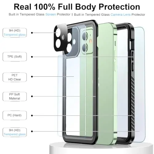 Temdan iPhone 12 Kılıfı/iPhone 12 Pro Kılıfı için Tasarlandı - Şeffaf - 5