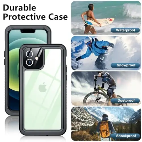 Temdan iPhone 12 Kılıfı/iPhone 12 Pro Kılıfı için Tasarlandı - Şeffaf - 6