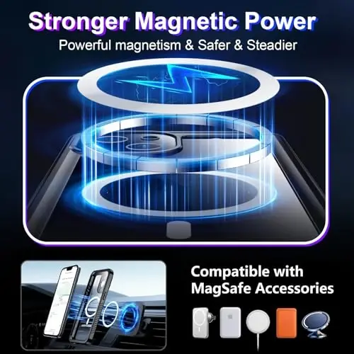 Temdan Compatible with iPhone 13 Case Waterproof, Built-in Screen & Camera Protector IP68 Underwater Full Body 13FT Military Dropproof Shockproof Phone Case 6.1