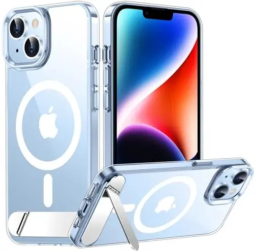 Temdan Magnetic Compatible with iPhone 14 Case/iPhone 13 Case, [Built-in Invisible Kickstand][Compatible with MagSafe] [Military Grade Shockproof] Slim Thin Phone Case for iPhone 14/13 6.1