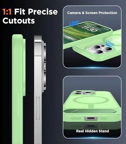 Temdan Magnetic Compatible with iPhone 14 Pro Case, [Built-in Invisible Kickstand][Compatible with MagSafe] [Military Grade Shockproof] Slim Translucent Matte Phone Case for iPhone 14 Pro 6.1
