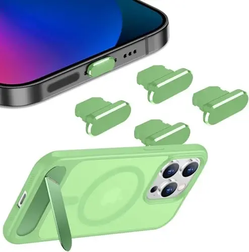 Temdan Magnetic Compatible with iPhone 15 Pro Max Case, [Built-in Invisible Kickstand][Compatible with MagSafe][Military Grade Shockproof] Slim Translucent Matte Phone Case for iPhone 15 Pro Max 6.7