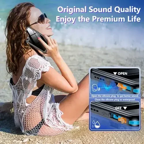 Temdan Compatible with iPhone 16 Case Waterproof, Built-in Screen & Camera Protector IP68 Underwater Full Body 16FT Military Dropproof Shockproof Phone Case 6.1