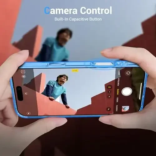 Temdan for iPhone 16 Plus Case Clear, Compatible with Magsafe, Anti-Yellowing, Military-Grade Protection, Shockproof Slim Magnetic Phone Case Cover, Clear Blue - 7