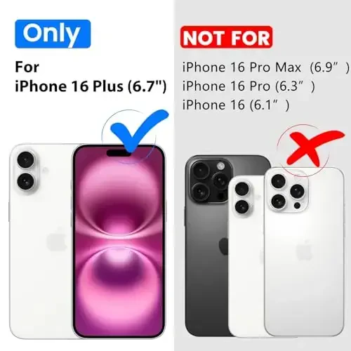 Temdan iPhone 16 Plus uchun g‘ilof, Magsafe bilan mos, sarg‘ayishga qarshi, harbiy darajadagi himoya, zarbaga chidamli ingichka magnitli telefon g‘ilofi, tiniq ko‘k - 2