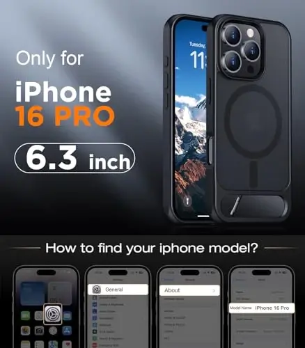 Temdan iPhone 16 Pro g'ilofi ekran kattalashtirgichi bilan mos keladi - Och jigarrang - 2