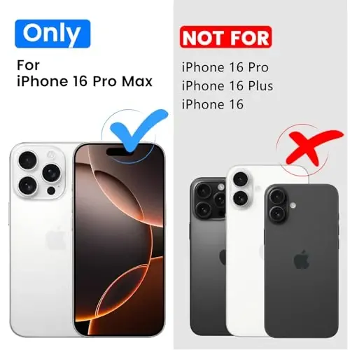 Temdan iPhone 16 Pro Max uchun g‘ilof, Magsafe bilan mos, sarg‘ayishga qarshi, harbiy darajadagi himoya, zarbaga chidamli ingichka magnitli telefon g‘ilofi, shaffof - 12
