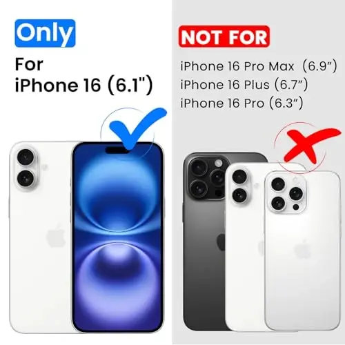 Temdan iPhone 16 uchun g‘ilof, Magsafe bilan mos, sarg‘ayishga qarshi, harbiy darajadagi himoya, zarbaga bardoshli ingichka magnitli telefon g‘ilofi, pushti - TEMDAN (1)