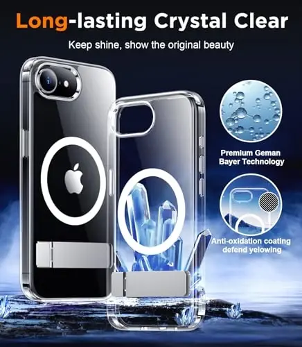 Temdan Magnetic Compatible with SE4 Case, [Built-in Invisible Kickstand][Military Grade Shockproof] Slim Thin Phone Case - 3