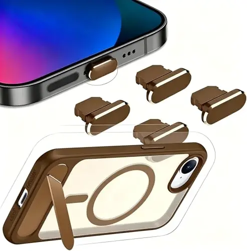 Temdan Magnetic Compatible with iPhone 16E Case, [Built-in Invisible Kickstand][Compatible with MagSafe][Military Grade Shockproof] Slim Translucent Matte Case for iPhone 16E 6.1