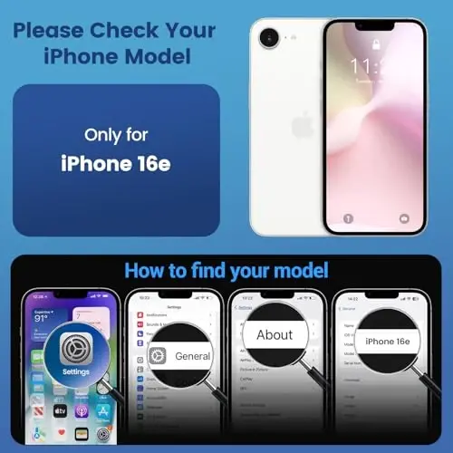 Temdan for iPhone 16e Case Clear, Compatible with Magsafe, Anti-Yellowing, Military-Grade Protection, Shockproof Slim Magnetic Phone Case Cover, Clear Pink - 2