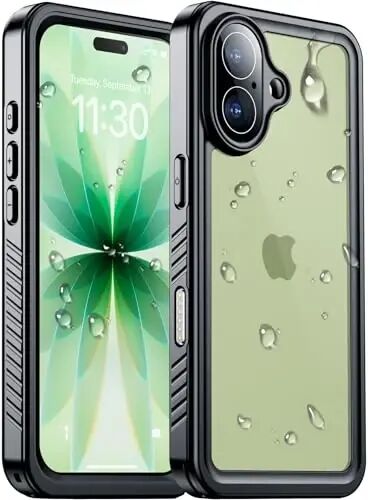 Temdan iPhone 17 Kılıfı ile Uyumlu, Su Geçirmez Dahili Ekran ve Kamera Koruyucu IP68 Sualtı Tam Vücut 17FT Askeri Düşmeye Dayanıklı Darbeye Dayanıklı Telefon Kılıfı 6.3