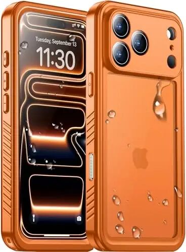 Temdan iPhone 17 Pro Kılıf ile Uyumlu, Su Geçirmez Dahili Ekran ve Kamera Koruyucu IP68 Sualtı Tam Vücut 17FT Askeri Düşmeye Dayanıklı Darbeye Dayanıklı Telefon Kılıfı 6.3