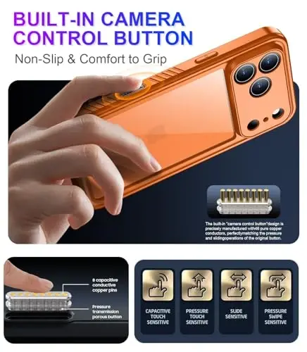 Temdan iPhone 17 Pro Kılıf ile Uyumlu, Su Geçirmez Dahili Ekran ve Kamera Koruyucu IP68 Sualtı Tam Vücut 17FT Askeri Düşmeye Dayanıklı Darbeye Dayanıklı Telefon Kılıfı 6.3