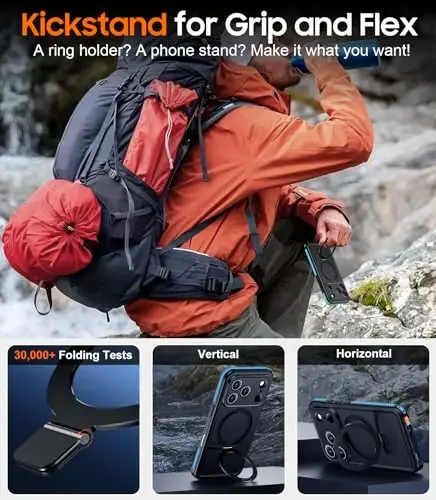 Temdan Magnetic Compatible with iPhone 17 Pro Case,Waterproof Built-in Screen & Camera Protector IP68 Underwater Full Body 17FT Military Dropproof Shockproof Phone Case 6.3