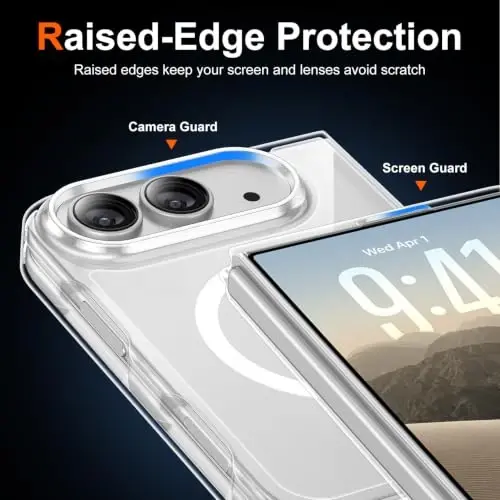 Temdan Magnetic for iPhone Duo Case, Compatible with Magsafe, Clear | Anti-Yellowing, Military-Grade Protection, Shockproof Slim Magnetic Phone Case - 6