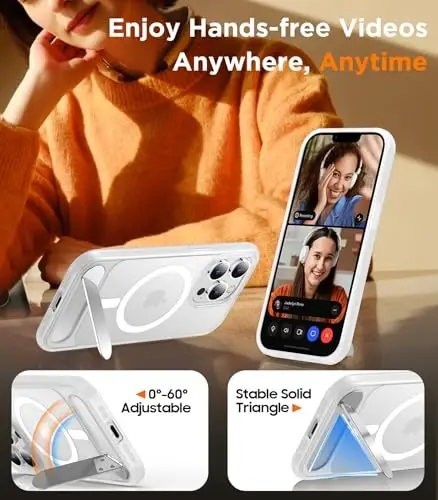 Temdan Magnetic iPhone 13 Pro Max Case bilan mos, [O'rnatilgan ko'rinmas tirgak][MagSafe bilan mos][Harbiy darajadagi zarbga chidamli] iPhone 13 Pro Max 6.7