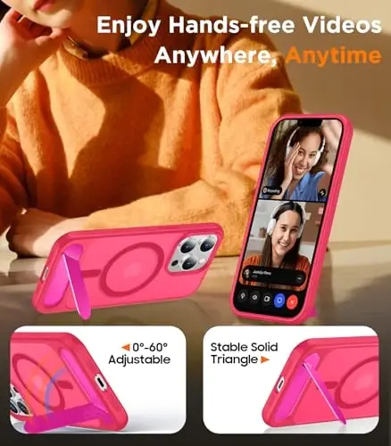 Temdan Magnetic iPhone 13 Pro Max Case bilan mos, [O'rnatilgan ko'rinmas tirgak][MagSafe bilan mos][Harbiy darajadagi zarbga chidamli] iPhone 13 Pro Max 6.7