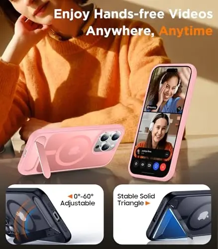 Temdan Magnetic iPhone 13 Pro Max Case bilan mos, [Oʻrnatilgan koʻrinmas tirgak][MagSafe bilan mos][Harbiy darajadagi zarbga chidamli] iPhone 13 Pro Max 6.7