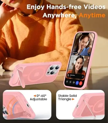 Temdan Magnetic iPhone 13 Pro Max Case bilan mos, [Oʻrnatilgan koʻrinmas tirgak][MagSafe bilan mos][Harbiy darajadagi zarbga chidamli] iPhone 13 Pro Max 6.7